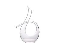 carafe, Carafe à vin en cristal sans plomb forme de U, cygne élégante soufflée la main 1500 ml for le rouge(B)