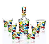 carafe, Carafe red Wine Decanter Liquor Decanter Set Decanter and Glasses Set Crystal Decanter 750ml with 4× 300ml Tumblers