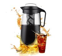 Carafe cold brew - 2 litres (théière - cold infuse). Infuseur avec filtre en maya fin et couvercle hermétique. Design exclusif en Tritan ! 100% sans BPA. Noir