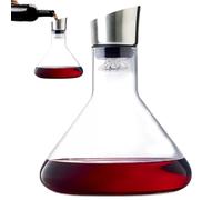 Carafe de carafe à vin rouge - Aerator en verre de 1500 ml, bouteille de versement élégante, caraftre de filtration en verre avec distributeur | Dispensateur à main pour Red White Wine Kitchen Bar Res