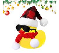 Carafe de Noël - Ornements de voiture avec jouet flottant grinçant, décoration de tableau de bord, canard festif | Le design coloré en léger ajoute du charme