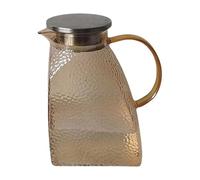 Carafe D'eau En Verre Avec Couvercle | Style Motif Martelé pour Jus,Grande Carafe 1,5L pour Porte de Réfrigérateur Boissons Froides Jus Lait Fêtes Anniversaire