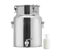 Carafe distributrice deau en Acier Inoxydable 304 avec Robinet, bidon à Lait avec Couvercle hermétique, Distributeur de Boissons sur Pied Lait, jus et vin (11L/2.91Gal)