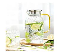 Carafe Eau Pichet en verre avec couvercle pichet de thé glacé pichet pichet chaud eau froide eau thé thé café café lait et jus de jus de boisson carafe Pichet à Thé Glacé (Size : 1800ML)