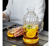 Carafe Eau Pichet en verre de joint hermétique avec couvercle et bec, idéal for le jus fait maison et le thé froid ou for des bouteilles de lait en verre Pichet à Thé Glacé
