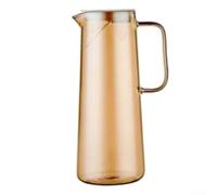 Carafe élégante en verre borosilicate avec couvercle pour servir des boissons dans n'importe quel environnement, passe au lave-vaisselle et facile à nettoyer (A)