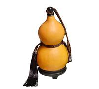 Carafe en Calebasse Naturelle Pure, Vin Naturel Gourd Pendentif en Plein air Bouteille d'eau Portable, Flasque Anti-Fuite, Bouteille d'eau À Vin D'extérieur De Grande Capacité (200ml)