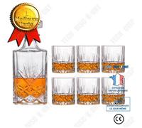 Carafe en cristal - TD® - 750 ml - Ensemble de 7 pièces - Verres à whisky - 100% cristal au plomb