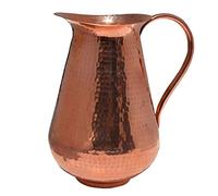 Carafe en cuivre pur pour la guérison ayurvédique sans doublure intérieure - 1,5 L (modèle 6)