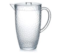 Carafe en plastique de 2 litres, cruche à cocktail, cruche ventilée et couvercles, idéale pour pique-nique, barbecue, fêtes de jardin et jus de fruits, limonade