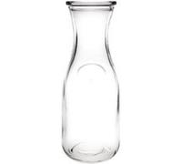 Olympia Carafe en verre 500 ml GM583 – Lot de 6, 200×78 mm, Transparent, Rebord renforcé