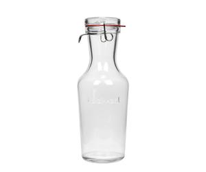 Carafe en verre 1.000 ml 'Lock-Eat', ouverture : fermeture à pince métallique