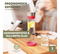 Carafe en verre AMISA 1,2 litre Tango red