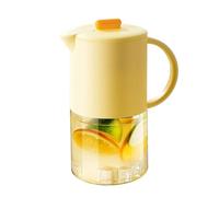 Carafe En Verre Avec Anse Et Couvercle | Pichet à Eau 1.5L pour Thé Glacé et Jus Maison | Cruche Étanche Pour Stockage Boissons Chaudes Froides - Café Cocktails Lait Fête