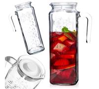 Carafe en verre avec couvercle 1,2 l