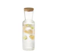 Carafe en verre LINES, 1,0 litre, transparent
