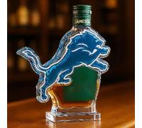 Carafe, Figurine de bouteille whisky en forme lion 300 ml, sculpture 3D fantaisie verre for décanter le(E)