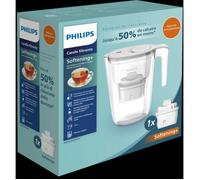 Carafe filtrante 2,6 L blanche avec 1 filtre anti calcaire, Micro X-Clean sofftening+ Philips PHAWP2943WHT/24