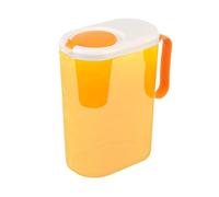Carafe filtrante à eau de 2 l - Récipient transparent avec poignée et couvercle - Grande cafetière à boisson - Pour thé glacé, jus et boissons d'été - Vaisselle de service résistante à la chaleur pour