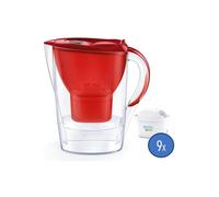 Carafe filtrante Brita Marella avec 1 cartouche Maxtra Pro 1051120 Rouge + 2 Packs de 4 filtres à eau Brita Maxtra Pro All in 1