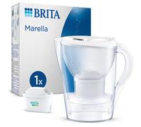 Carafe filtrante BRITA - Marella Blanche - Capacité 2,4L dont 1,4L d'eau filtrée - 1 Cartouche Maxtra Pro All-In-1 incluse