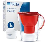 Carafe Filtrante BRITA MAXTRA Marella, 1 cartouche Pure Performance | Rouge, 2.4 L, BRITA Memo, couvercle rabattable, réduit* des impuretés, certains PFAS**, chlore et métaux
