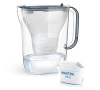 BRITA Carafe filtrante Style Essential bleue (2,4L) avec 1 x MAXTRA PRO PURE PERFORMANCE - Indicateur Smart Light, tient dans la porte du frigo, réduit* des impuretés, certains métaux & plus