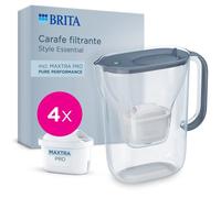 Carafe Filtrante - Brita - Style Essential Bleu Minéral - Capacité 2,4l Dont 1,4l D'eau Filtrée - 4x Maxtra Pro Pure Performa Brita