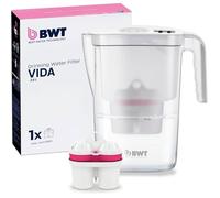 Carafe filtrante BWT Vida blanche 2,6L + cartouche | le calcaire le chlore, le plomb et le cuivre | enrichit magnésium