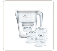 Carafe Filtrante Claire + 3 cartouches LITTLE BALANCE - 8592 - Réduit microplastiques, chlore, calcaire, 2,5 l, Débit ultra rapide