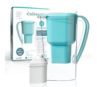 Carafe Filtrante Eau Alkanatur Drops - Eau Alcaline Pure Sans Déversements - Technologie Antioxydante Réduisant Chlore et Métaux Lourds - Capacité de 1.4L - Sans BPA et Écologique - Alkanatur