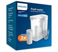 Carafe filtrante instantanée Philips Micro X-Clean + Filtres à eau (3 pcs) AWP2980WH3