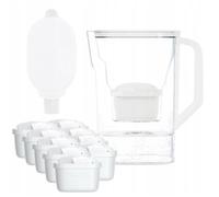 CARAFE FILTRANTE POUR REFRIGERATEUR D3 SLIM AQUAMAX 2,7 L BLANC + 10X CARTOUCHE FILTRANTE AQUAMAX