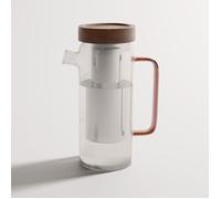 Carafe Filtrante Verre 1,5L Rechargeable Écologique + Charbon Actif 75g