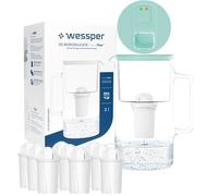 Carafe filtrante - WESSPER - D2 BOROSILICATE FutureFlow - 3,3 L - Couleur Menthe - Compteur LED