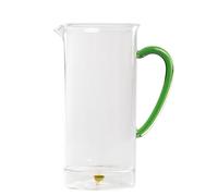 Carafe Haute Artisanale Teca Frutta en Verre Borosilicate Transparent avec Décoration Citron dans le Double Fond Capacité 120 esign Italien