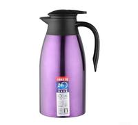 Carafe isotherme en acier inoxydable de 2 L avec bec verseur anti-fuite, bouteille portable pour restaurants, cafés, cuisines, salles à manger (violet)