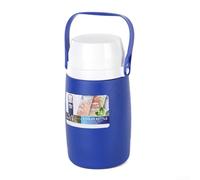 Carafe isotherme portable de 1 L avec poignée, adaptée pour les sports de plein air et le camping, dispose d'une étanchéité résistante aux fuites et d'un nettoyage facile (bleu)