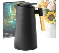 Carafe isotherme - Récipient d'eau chaude de 1000 ml avec doublure en verre | Pichet à eau, carafe à thé, distributeur de boissons pour voyage, camping, restaurant, usage domestique