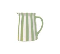 Carafe ou vase à rayures vert matcha et blanches Moyen modèle