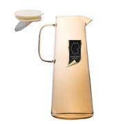 Carafe Pichet Verre 1.7 litre avec couvercle et passoire