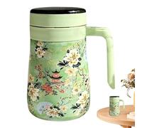 Carafe pour liquides chauds, théière isolée - 550 ml - Vintage - Distributeur de boisson intelligent avec affichage de la température - Pichet d'eau chaude pour liquides chauds/froids