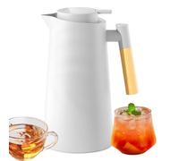 Carafe thermique | Pichet à café doublé en verre de 1000 ml | Distributeur | Carafe thermique | Pichet à café doublé en verre de 1000 ml | Distributeur de boissons pour voyage, commercial, extérieur