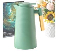 Carafe thermique - Pichet de café en verre de 1000 ml pour rétention de boissons chaudes, compact isolé avec un bec de versement facile, distributeur de boissons pour voyager, maison, commercial