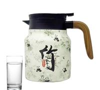 Carafe thermique pour café, carafe thermique pour boissons chaudes | distributeur de café et de boissons avec motif floral rétro, carafes à café de 33,8 oz avec infuseur à thé et filtre pour garder le