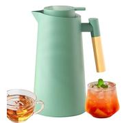 Carafe thermique - Verseuse à café avec doublure en verre PP | Carafe anti-fuite de grande capacité de 1000 ml avec poignée en bois | Parfaite pour la maison, le restaurant, les voyages, une