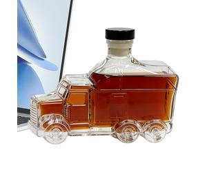 Carafes À Alcool | Décor Conteneur Whisky Design Camion | Contenant 375ml (38cl) Pour Bureau Avec Bouchon Pour Anniversaire Maison Mariage Bar