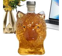 Carafes à Alcools | Carafe à Vin Tête de Loup 35cl - Design Flacon Whisky pour Cave à Liqueurs Bar Maison Collection Cocktail Élégant