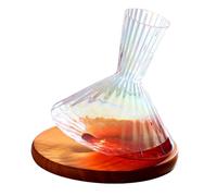 Carafes À Décanters Rotative À 360°, Décanteur En Cristal Rotation Avec Socle En Bois, 1500 Ml Carafes À Décanter En Verre, Carafe Vin Rouge, Carafe À Whisky, Carafea À Décanter Le Vin Rouge