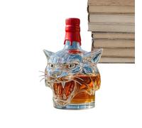 Carafes à Spiritueux - Carafe en Verre pour Liquor | Conteneur à Boisson Décoratif en Forme de Tête de Tigre pour Décoration d'Intérieur, pour Spiritueux, Vin,